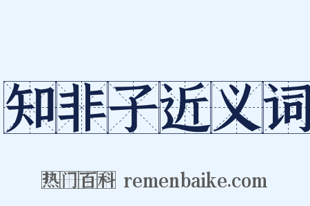 知非子近义词是什么意思的图片